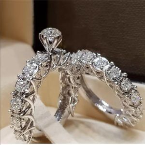 New 2 pc bridal wedding anniversary promise ring